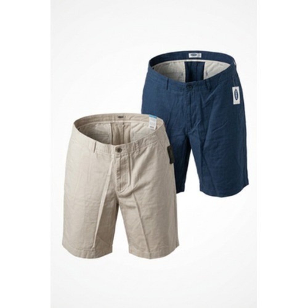 Old Navy Chino Shorts Men 38 Khaki Navy 2 Pack Flat Front 11 Inseam Summer